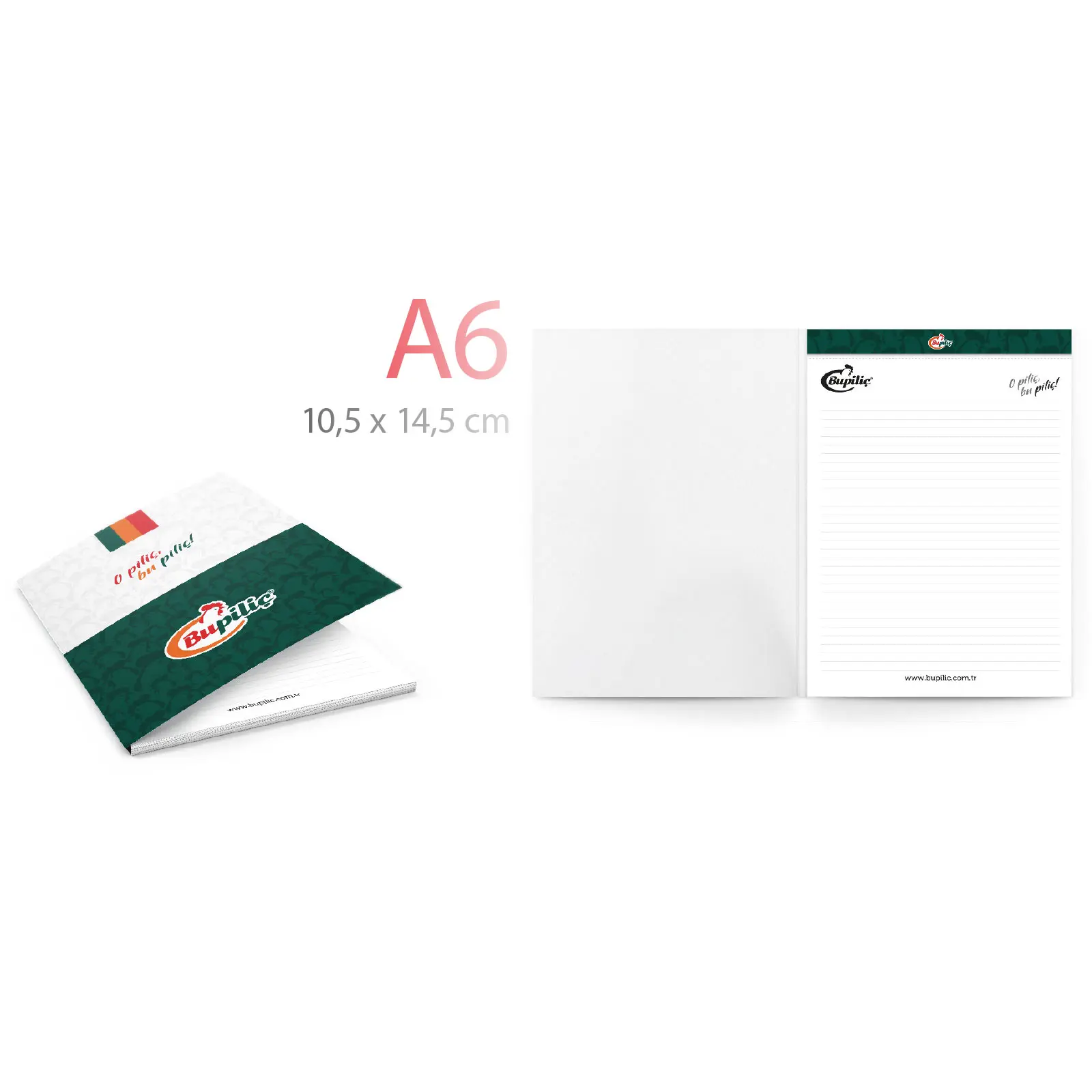 ALA-42 KAPAK GEÇMELİ YANA AÇILIR A6 BLOKNOT