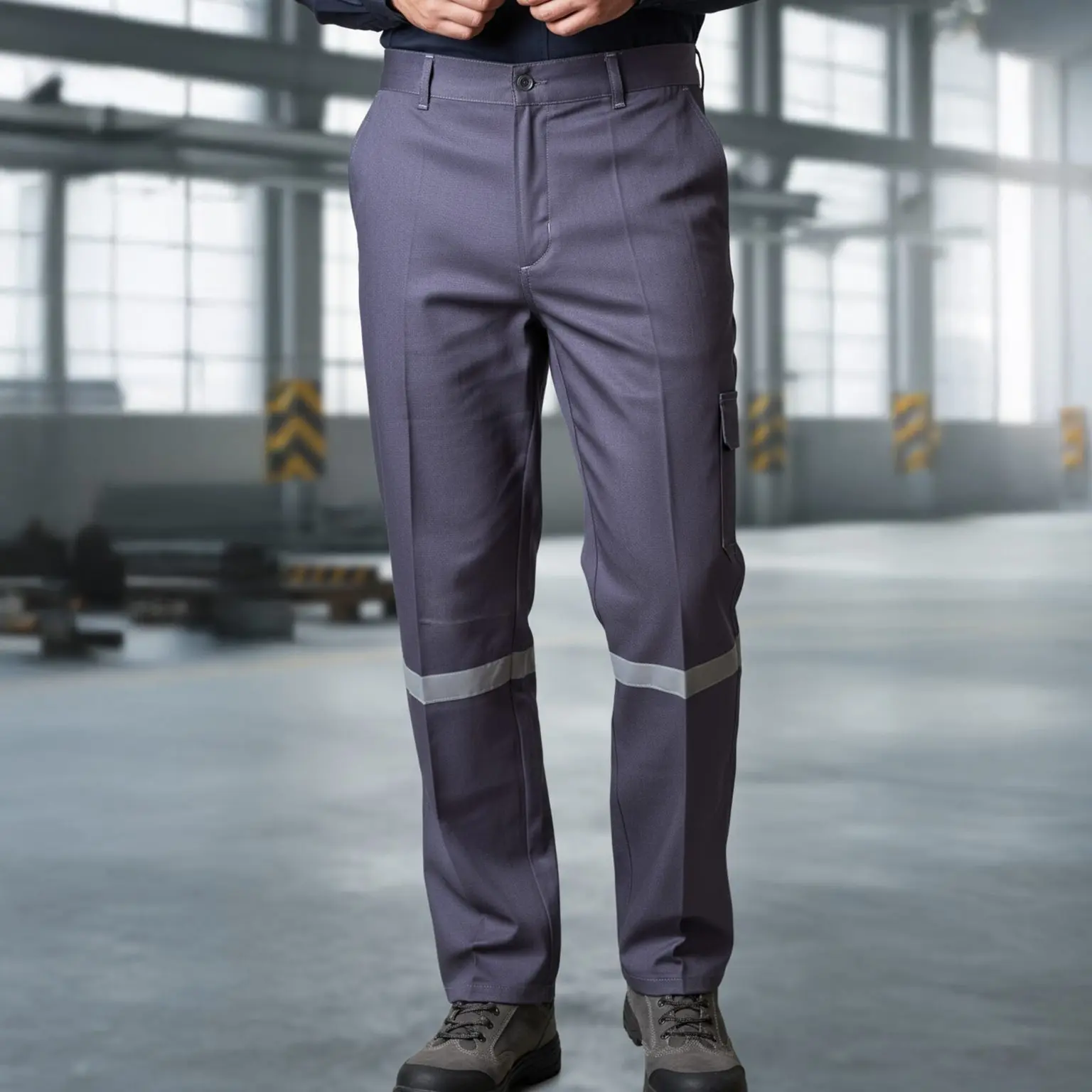 Reflektör Şeritli Gabardin İş Pantolonu