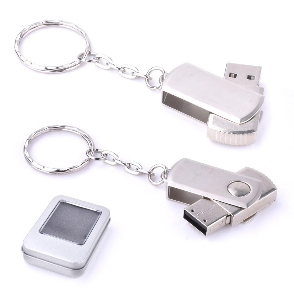 Döner Kapaklı Metal Anahtarlık Usb Bellek